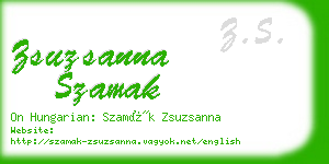 zsuzsanna szamak business card